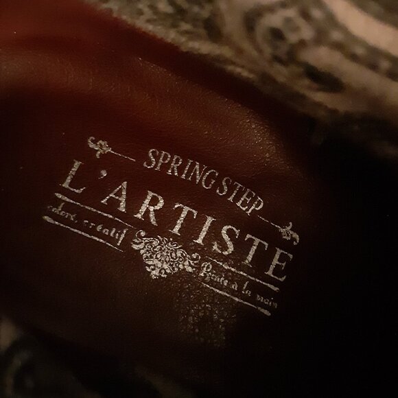 L' Artiste Country Pop Velvet and Leather Booties - Picture 12 of 16